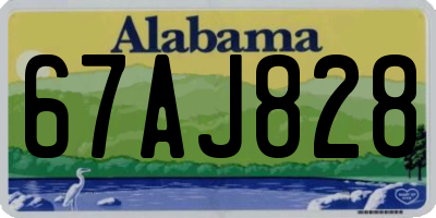 AL license plate 67AJ828