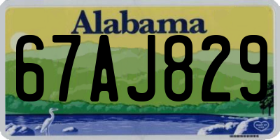 AL license plate 67AJ829