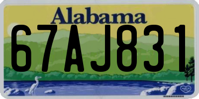 AL license plate 67AJ831