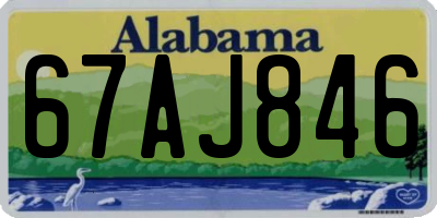 AL license plate 67AJ846