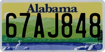 AL license plate 67AJ848