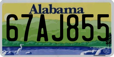 AL license plate 67AJ855