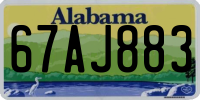 AL license plate 67AJ883
