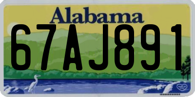 AL license plate 67AJ891