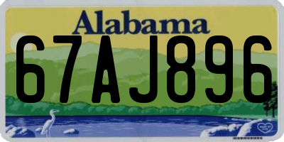 AL license plate 67AJ896