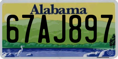 AL license plate 67AJ897