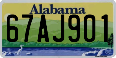 AL license plate 67AJ901