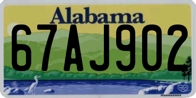 AL license plate 67AJ902