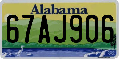 AL license plate 67AJ906