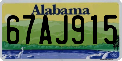 AL license plate 67AJ915