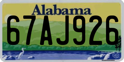 AL license plate 67AJ926