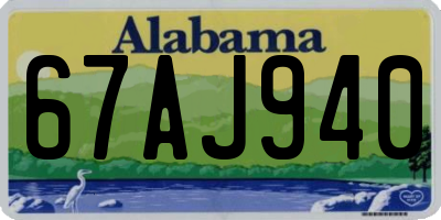 AL license plate 67AJ940