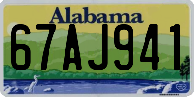 AL license plate 67AJ941