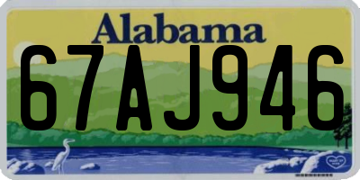 AL license plate 67AJ946