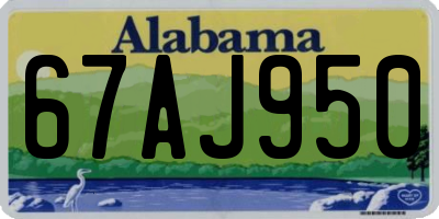 AL license plate 67AJ950