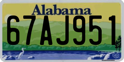 AL license plate 67AJ951