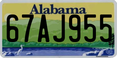 AL license plate 67AJ955