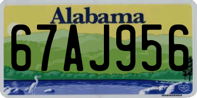AL license plate 67AJ956