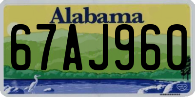 AL license plate 67AJ960