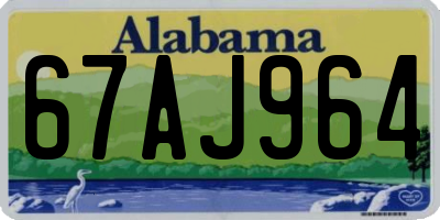 AL license plate 67AJ964