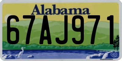 AL license plate 67AJ971