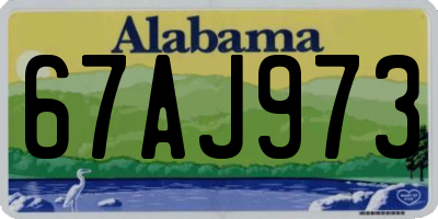 AL license plate 67AJ973