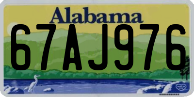 AL license plate 67AJ976