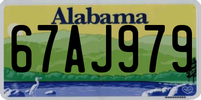 AL license plate 67AJ979
