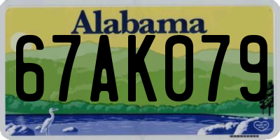AL license plate 67AK079