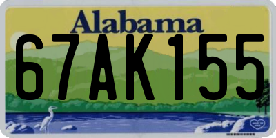 AL license plate 67AK155