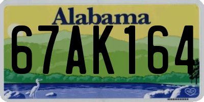 AL license plate 67AK164