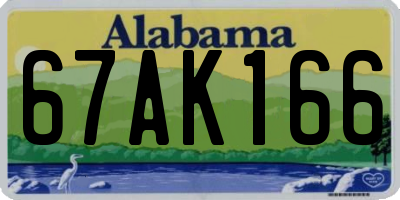 AL license plate 67AK166