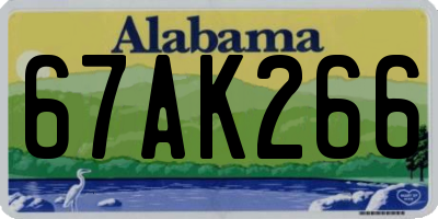 AL license plate 67AK266