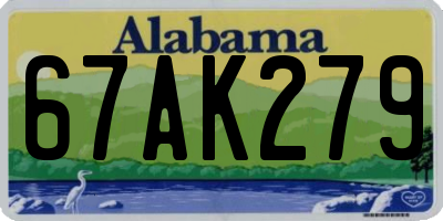 AL license plate 67AK279