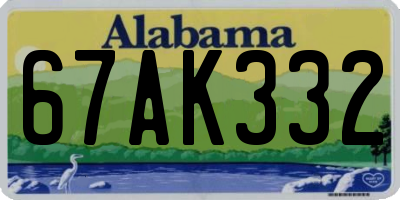 AL license plate 67AK332