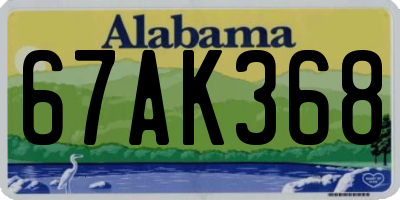 AL license plate 67AK368