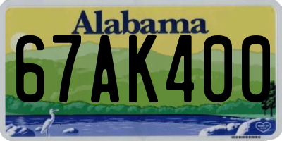 AL license plate 67AK400