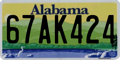 AL license plate 67AK424