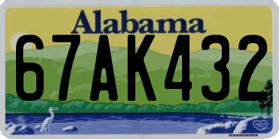 AL license plate 67AK432