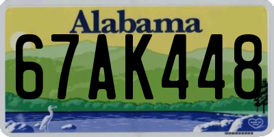 AL license plate 67AK448