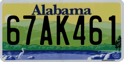 AL license plate 67AK461
