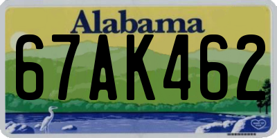 AL license plate 67AK462