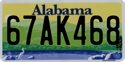 AL license plate 67AK468