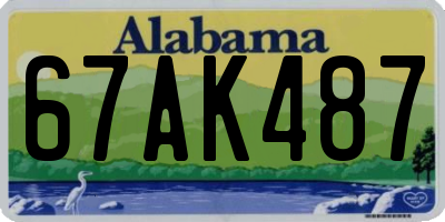 AL license plate 67AK487