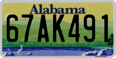AL license plate 67AK491