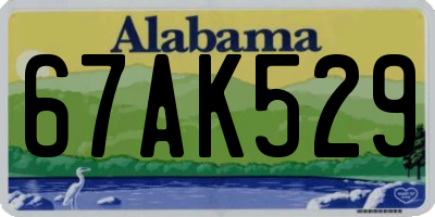 AL license plate 67AK529