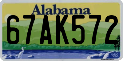 AL license plate 67AK572