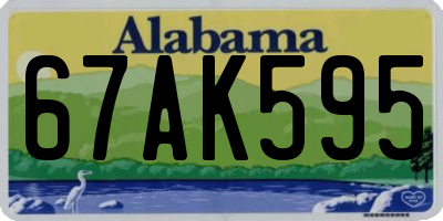 AL license plate 67AK595