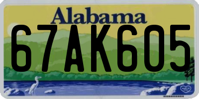 AL license plate 67AK605