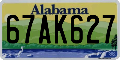 AL license plate 67AK627